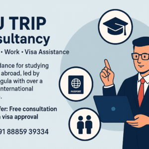 Located in the heart of Miryalaguda, Telangana, EDU TRIP Consultancy is led by Sathish Gogula, a seasoned hospitality professional with over a decade of international experience in Dubai and France. Passionate about helping students and job seekers, EDU TRIP Consultancy is committed to offering expert guidance on education opportunities, career planning, and visa assistance. Whether you're dreaming of studying abroad or taking your first international job, EDU TRIP Consultancy serves as a trusted partner in your journey toward global success.