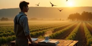 It’s early morning. The sky is soft with the first light of day. In a quiet field, a farmer sits with a few books and notes. Birds begin to sing. The world is still. This music is made for moments like this—quiet, simple, and clear. A calm space to read, write, or think. Just soft sounds for a peaceful hour.