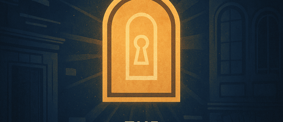 The Digital Door 1 A glowing digital doorway symbolizing connection between brand and audience, representing how businesses build authentic presence online through storytelling and emotion.