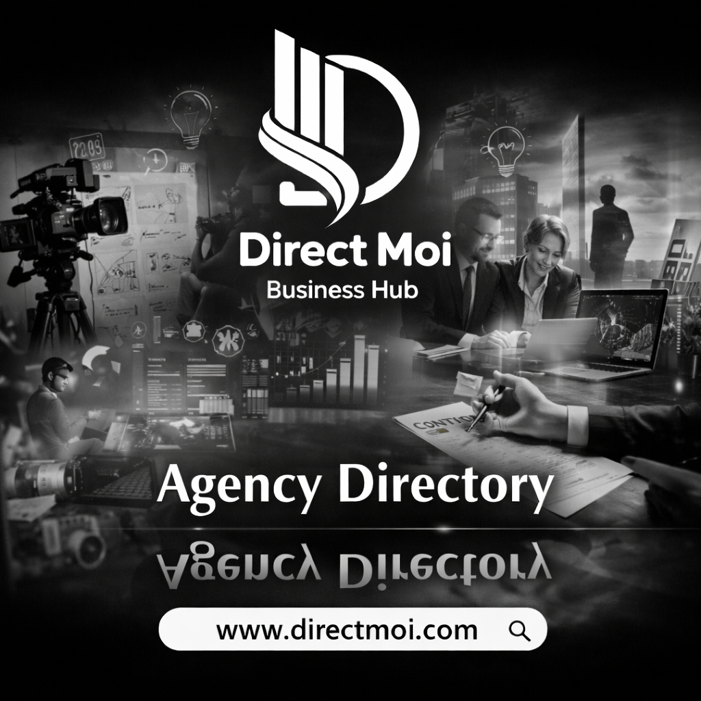 Direct Moi: Agency Directory 1 Business directory with professional imagery.